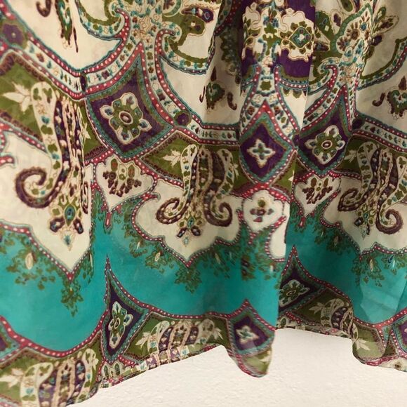 Nicole By Nicole Miller printed short sleeve blouse size 8 - Picture 4 of 6